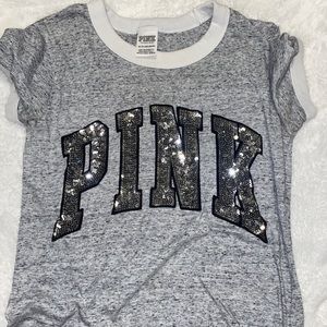 Pink gray T-shirt